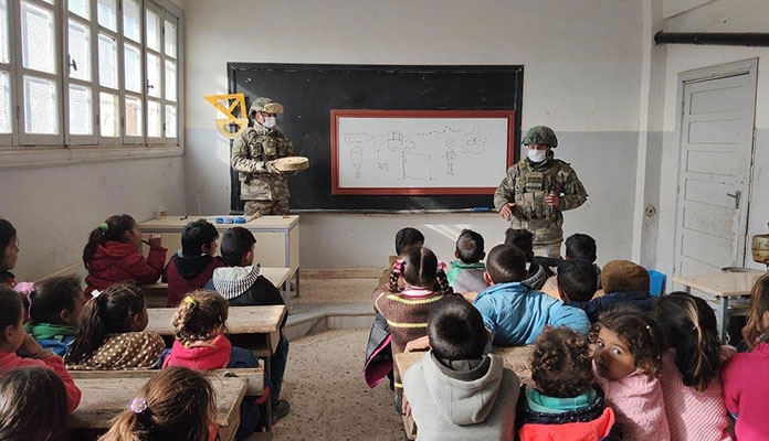 Barış Pınarı bölgesinde PKK/YPG'nin tuzakladığı mayın/EYP'lere karşı eğitimlere devam ediliyor