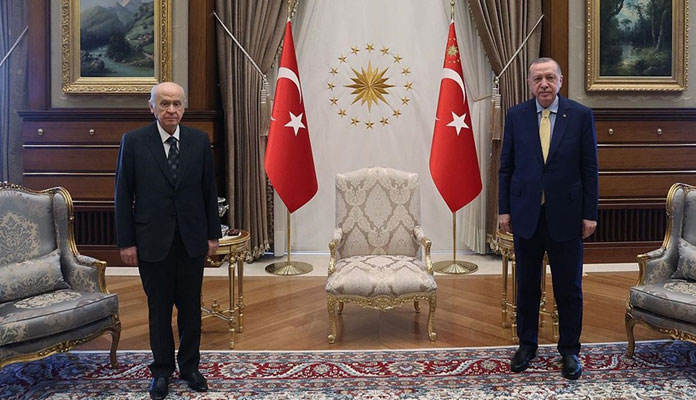 Cumhurbaşkanı Erdoğan MHP Genel Başkanı Bahçeli ile bir araya geldi