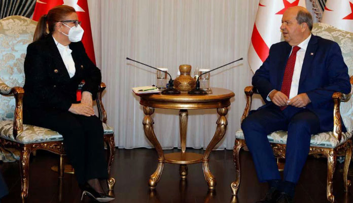 Ersin Tatar, Türkiye Ticaret Bakanı Ruhsar Pekcan'ı kabul etti: "Pandemi sonrası önümüz açık"