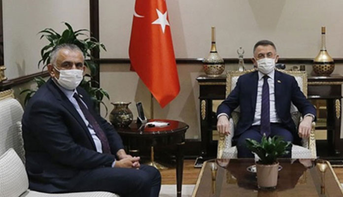 Nazım Çavuşoğlu, Fuat Oktay ile üretim fazlası 350 ton çiğ sütün Türkiye'de değerlendirilmesini görüştü