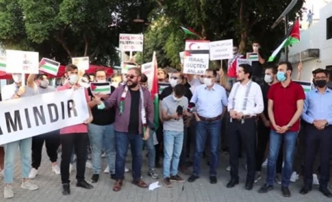 İsrail saldırıları KKTC'de protesto edildi