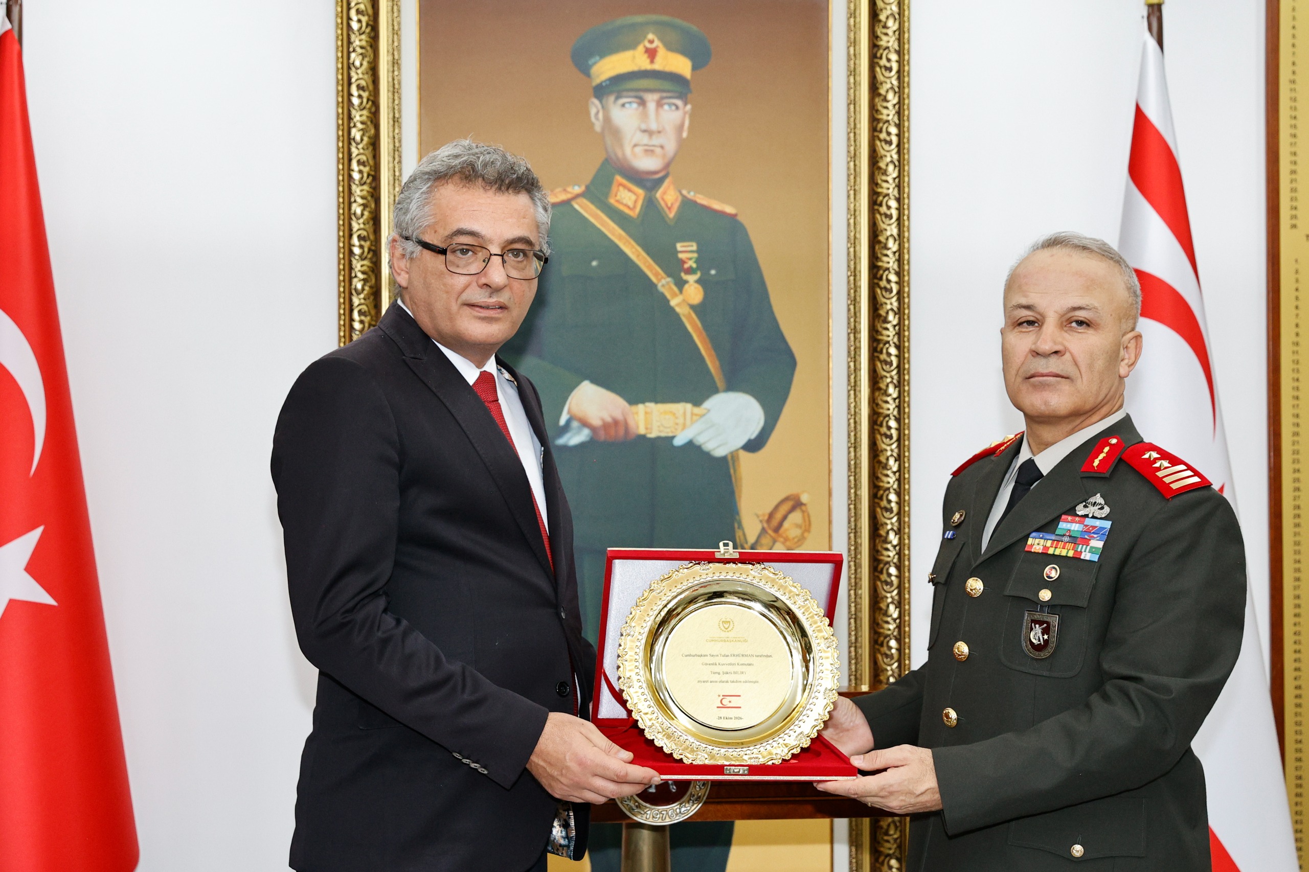 Cumhurbaşkanı Erhürman, Tümgeneral Bilir’i ziyaret etti
