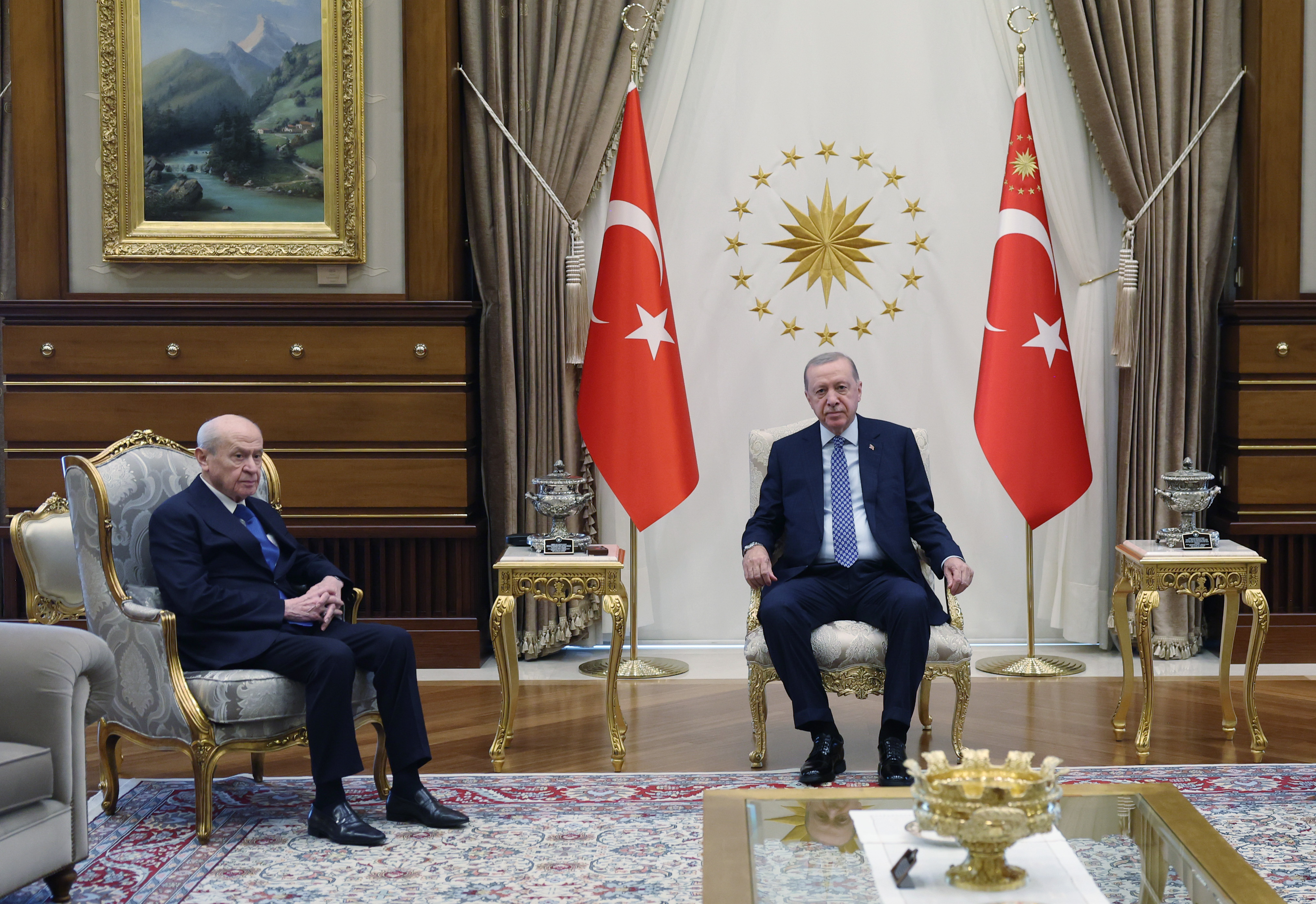 Erdoğan, Bahçeli ile görüştü