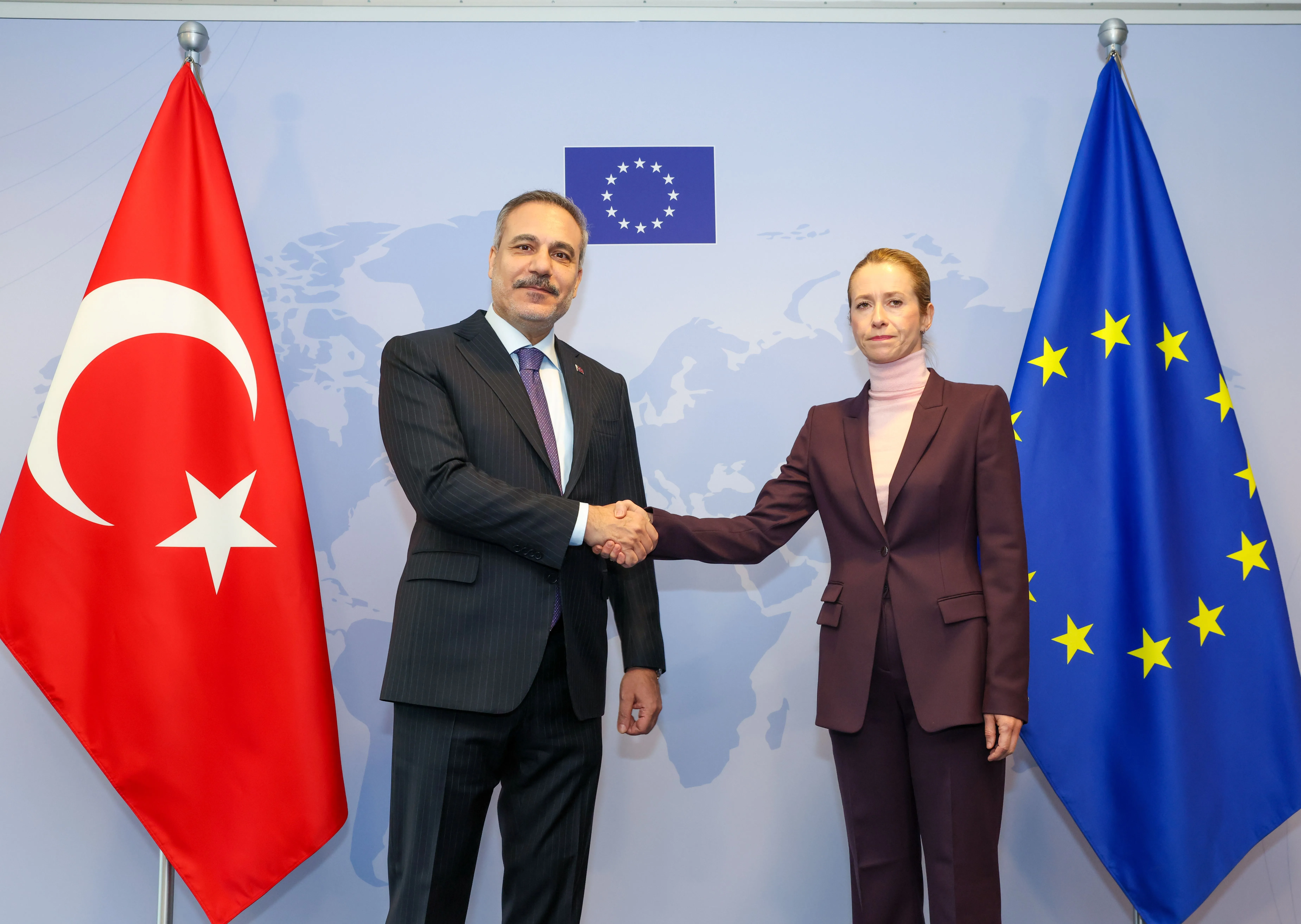 Fidan, Brüksel'de Kallas ile bir araya geldi
