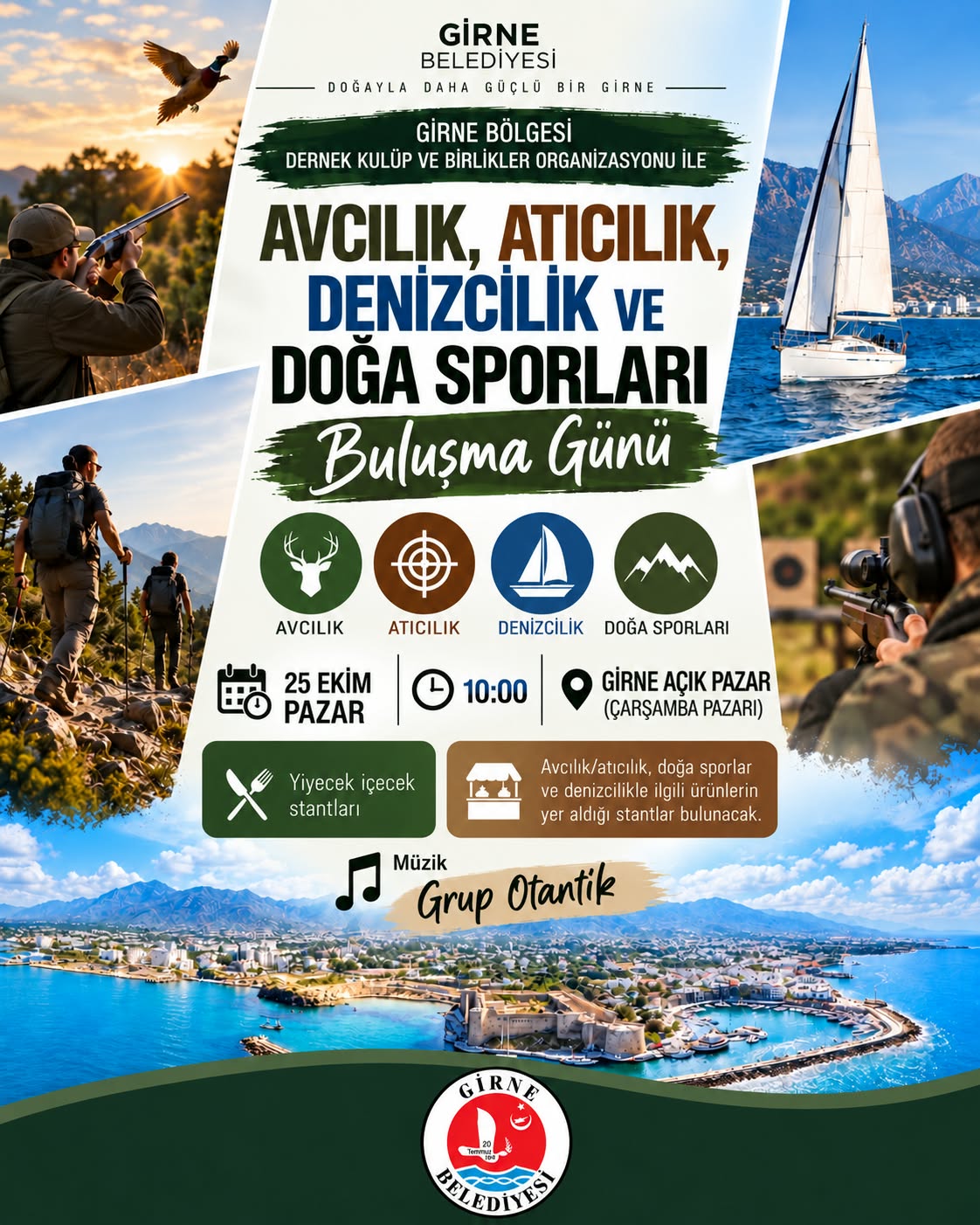 Girne'de “Avcılık, Atıcılık, Denizcilik ve Doğa Sporları Buluşma Günü” düzenleniyor
