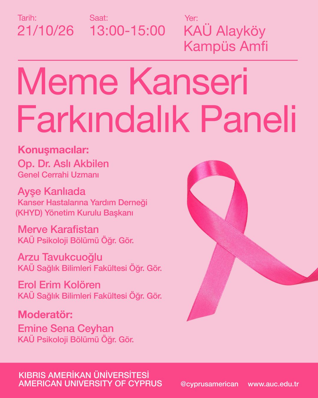 KAÜ’den Meme Kanseri Farkındalık Ayı etkinlikleri