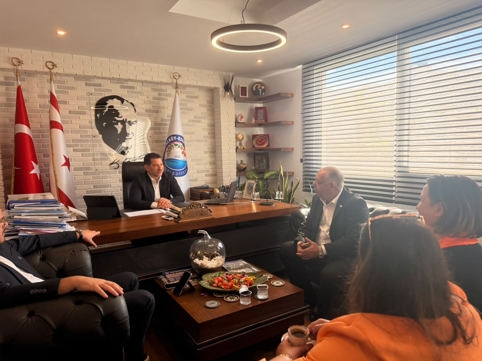 UBP Çatalköy-Esentepe Belediye Başkan adayı Albayrak, Çatalköy-Esentepe Belediyesi’ni ziyaret etti